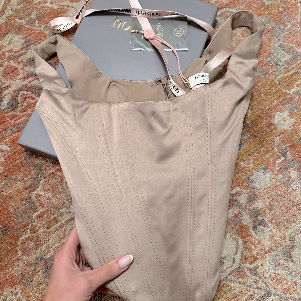 HOUSE OF CB RAFA CORSET IN STONE SIZE SMALL NEW WITH TAGS AND BOX